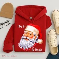 Funny Santa Claus I Do It For The HO'S Christmas Hoodie thumb 4