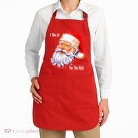 Funny Santa Claus I Do It For The HO'S Christmas Apron thumb 2