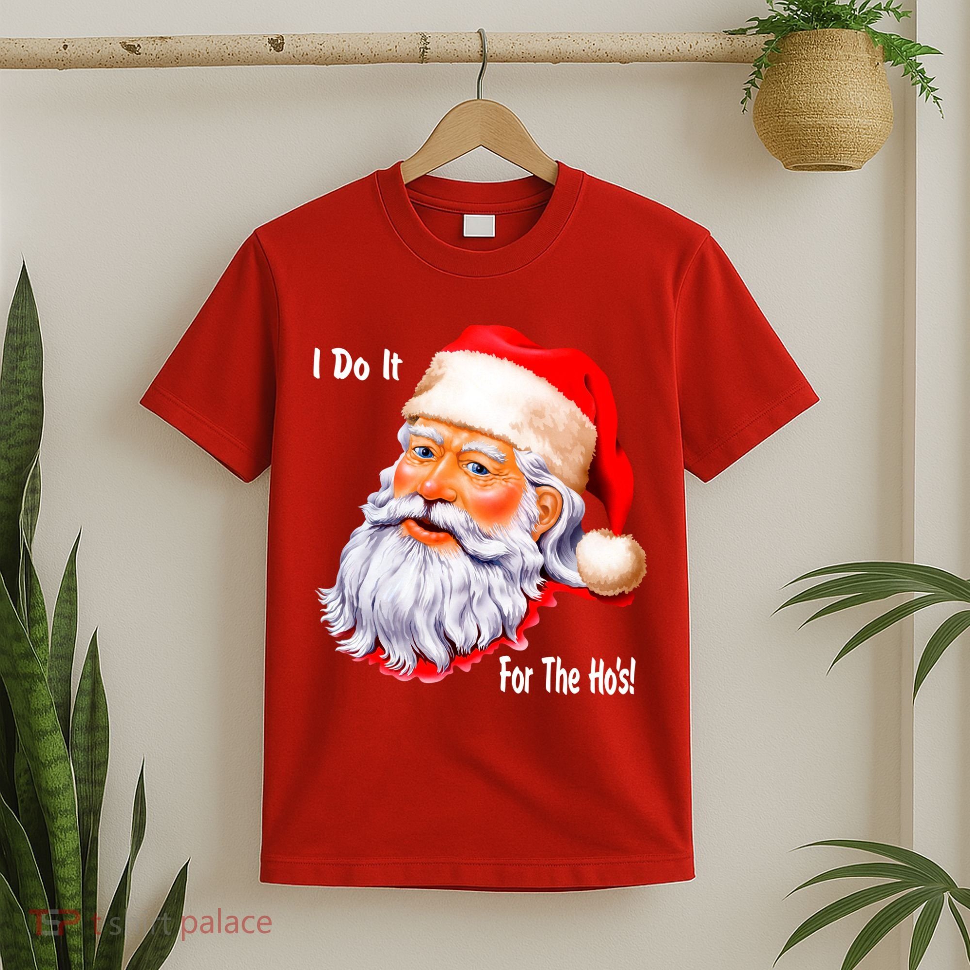 Funny Santa Claus I Do It For The HO'S Christmas T-Shirt