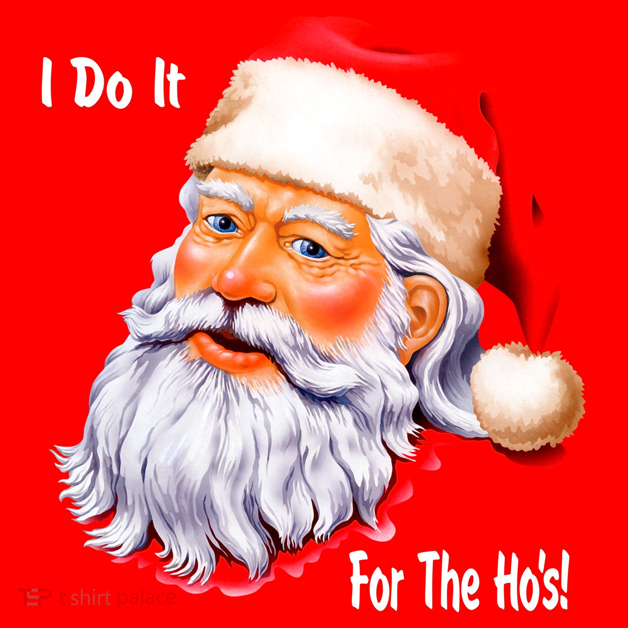 Funny Santa Claus I Do It For The HO'S Christmas Women's Tank Top