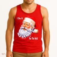 Funny Santa Claus I Do It For The HO'S Christmas Tank Top thumb 3
