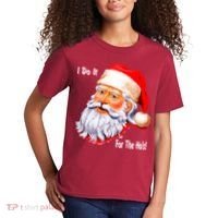 Funny Santa Claus I Do It For The HO'S Christmas Kids T-Shirt thumb 2