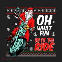 Funny Santa Oh What Fun It Is To Ride Motorcycle Women's Sweatshirt thumb 2