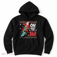 Funny Santa Oh What Fun It Is To Ride Motorcycle Hoodie thumb 0