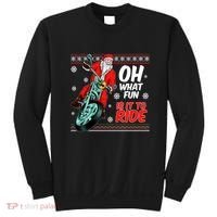 Funny Santa Oh What Fun It Is To Ride Motorcycle Sweatshirt thumb 0