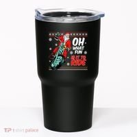 Funny Santa Oh What Fun It Is To Ride Motorcycle Tumbler thumb 0