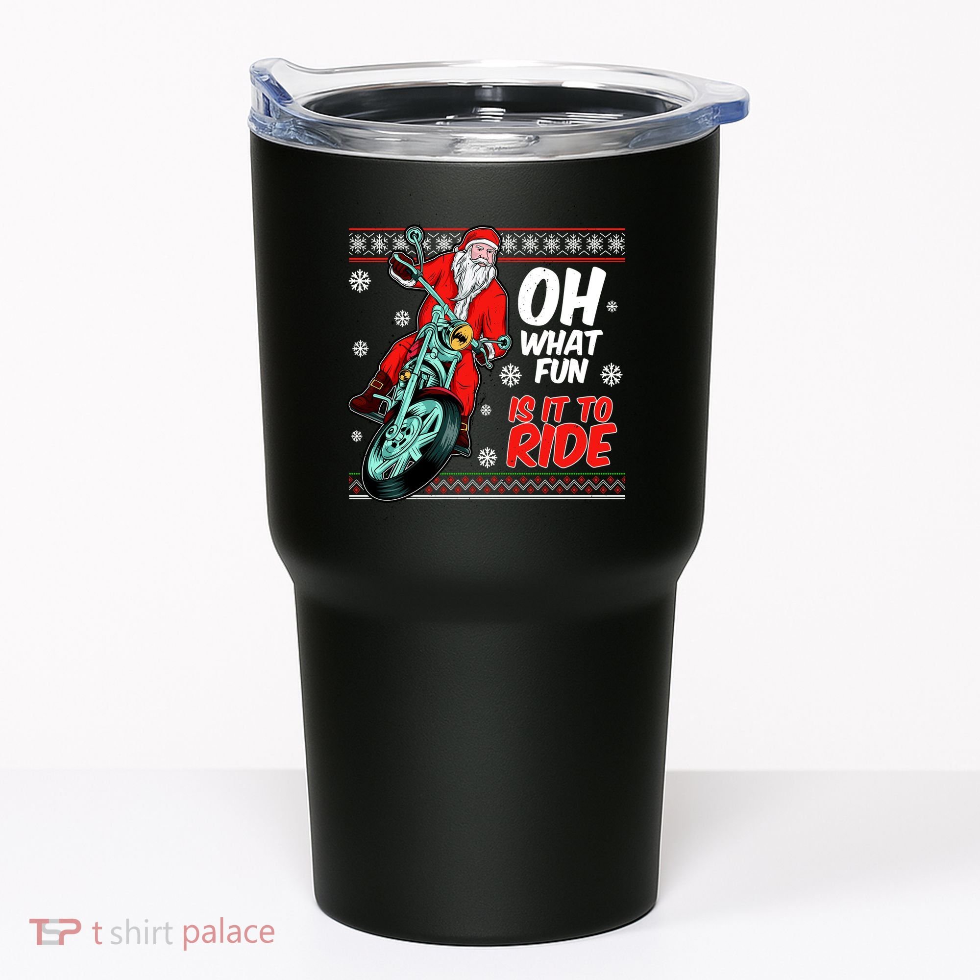 Funny Santa Oh What Fun It Is To Ride Motorcycle Tumbler