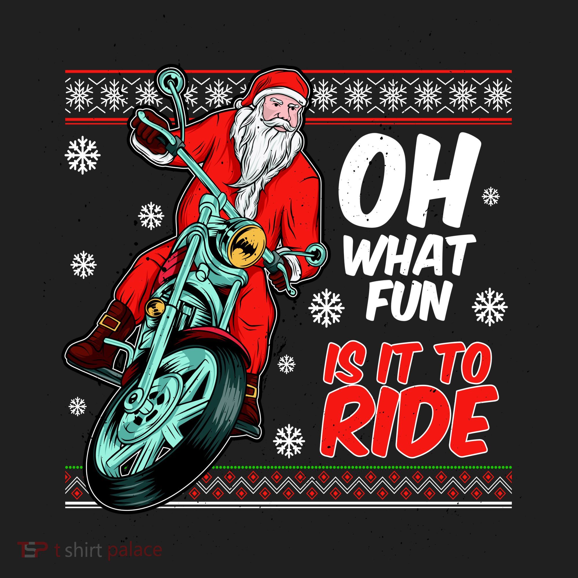 Funny Santa Oh What Fun It Is To Ride Motorcycle Hat