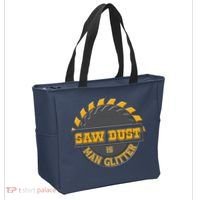 Funny Saw Dust Is Man Glitter Tote Bag thumb 2