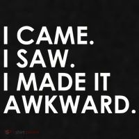 Funny Saying - I Came. I Saw. I Made It Awkward. Ladies PosiCharge Tri-Blend Wicking Tank thumb 2