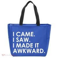 Funny Saying - I Came. I Saw. I Made It Awkward. Tote Bag thumb 0