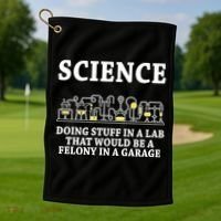 Funny Science Definition Golf Towel thumb 1