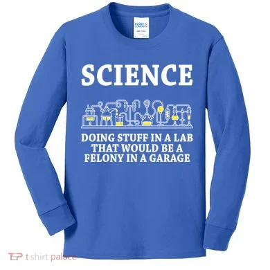 Funny Science Definition Kids Long Sleeve Shirt