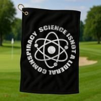 Funny Science Liberal Conspiracy Golf Towel thumb 1
