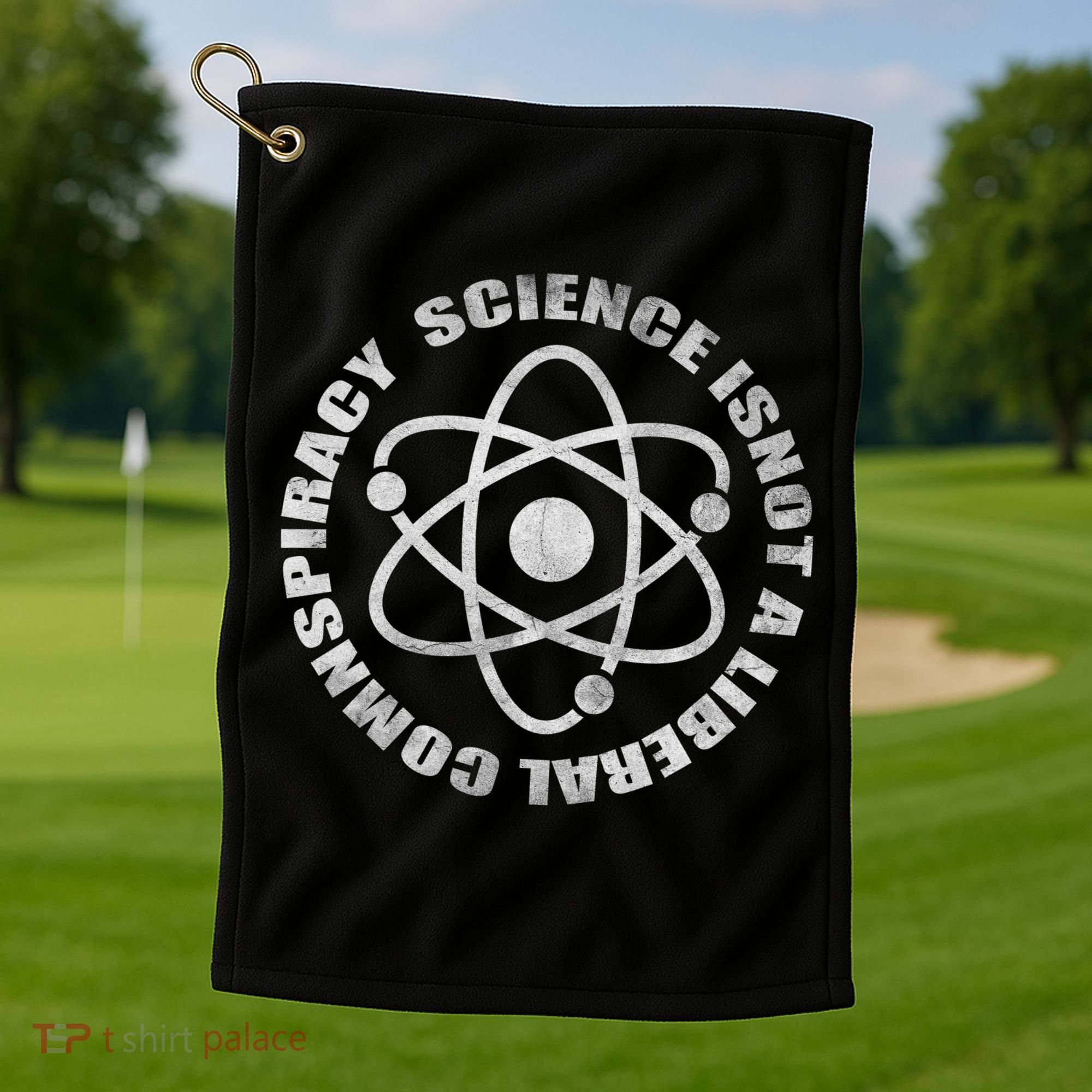 Funny Science Liberal Conspiracy Golf Towel