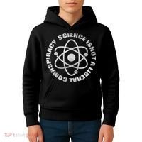 Funny Science Liberal Conspiracy Kids Hoodie thumb 4