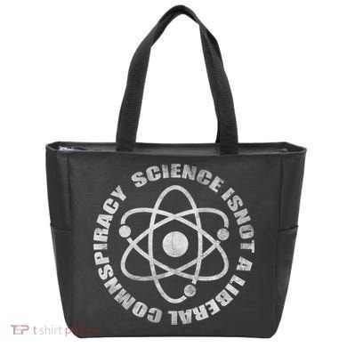Funny Science Liberal Conspiracy Tote Bag
