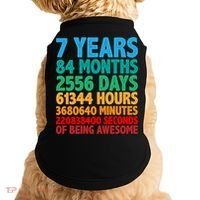 Funny Seven Years Old 7th Birthday Doggie Tank thumb 0