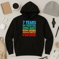 Funny Seven Years Old 7th Birthday Hoodie thumb 3