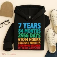 Funny Seven Years Old 7th Birthday Hoodie thumb 4