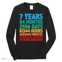 Funny Seven Years Old 7th Birthday Long Sleeve Shirt thumb 0