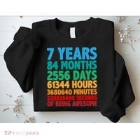 Funny Seven Years Old 7th Birthday Sweatshirt thumb 2