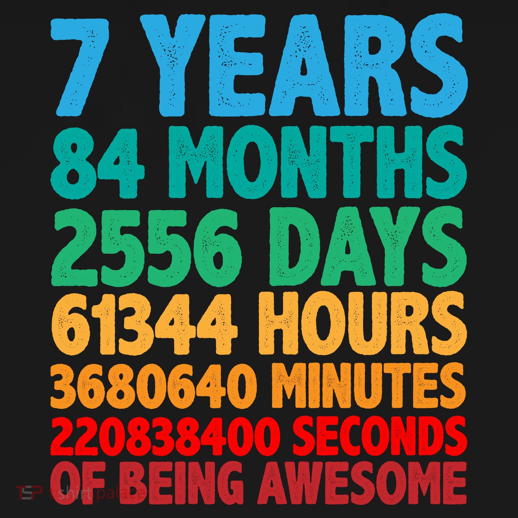 Funny Seven Years Old 7th Birthday Sweatshirt