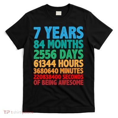 Funny Seven Years Old 7th Birthday T-Shirt