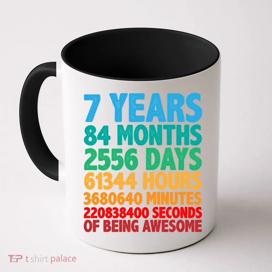 Funny Seven Years Old 7th Birthday Coffee Mug