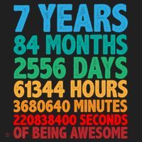 Funny Seven Years Old 7th Birthday Beanie thumb 2