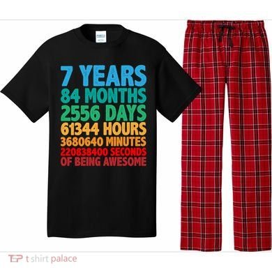 Funny Seven Years Old 7th Birthday Pajama Set