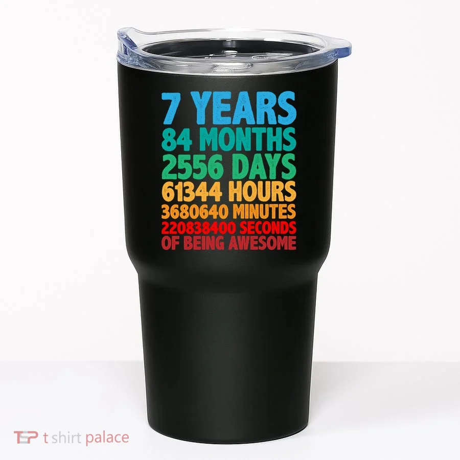 Funny Seven Years Old 7th Birthday Tumbler