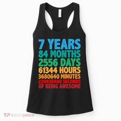 Funny Seven Years Old 7th Birthday Women's Tank Top