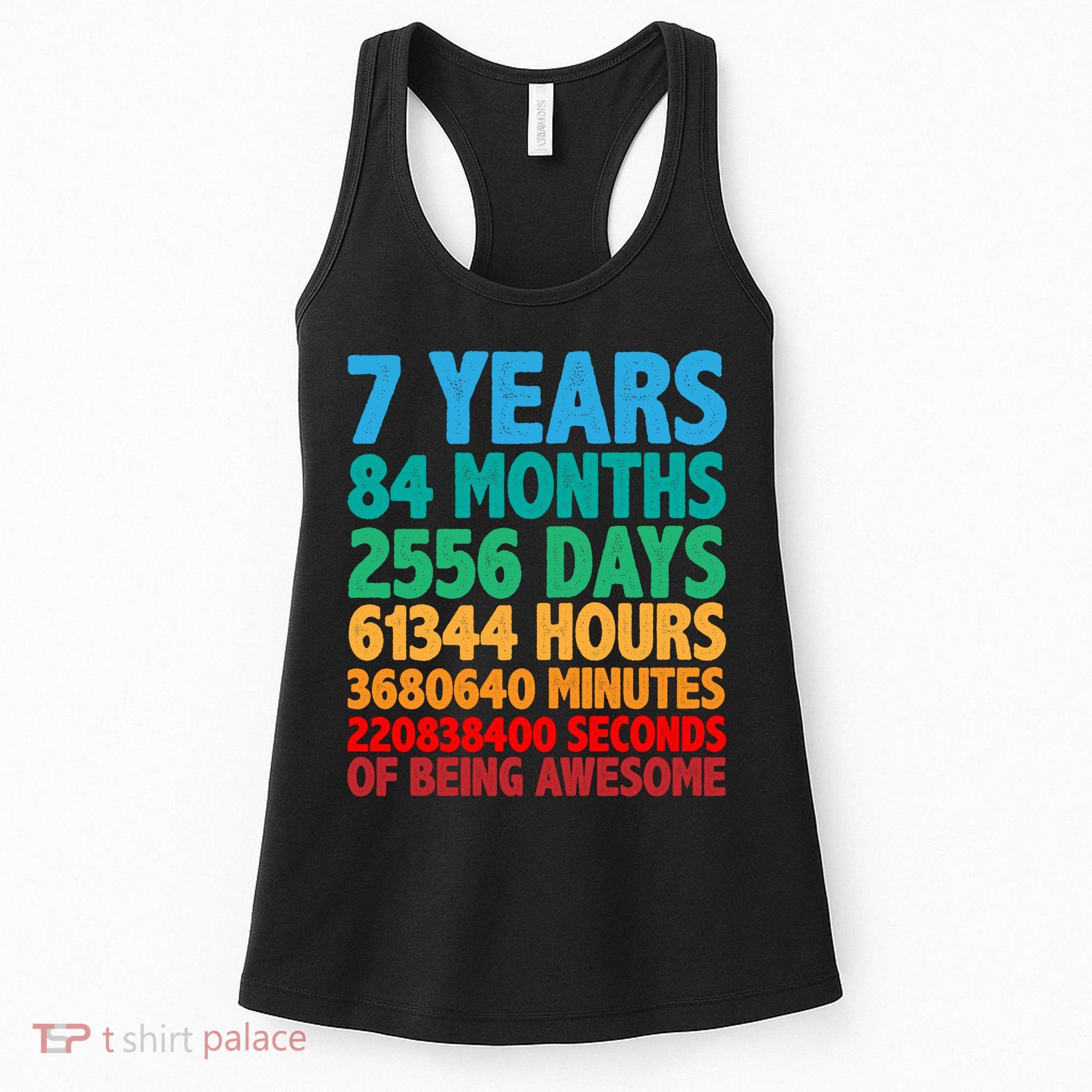Funny Seven Years Old 7th Birthday Women's Tank Top