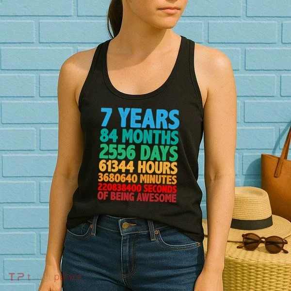 Funny Seven Years Old 7th Birthday Women's Tank Top