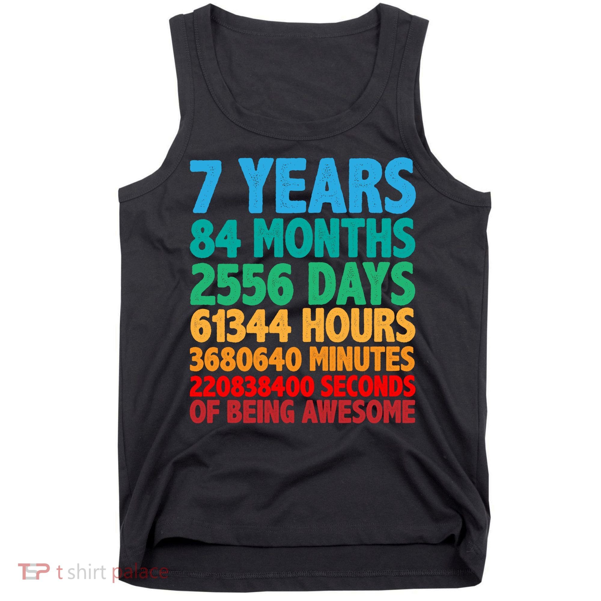 Funny Seven Years Old 7th Birthday Tank Top