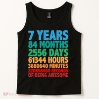 Funny Seven Years Old 7th Birthday Tank Top thumb 2