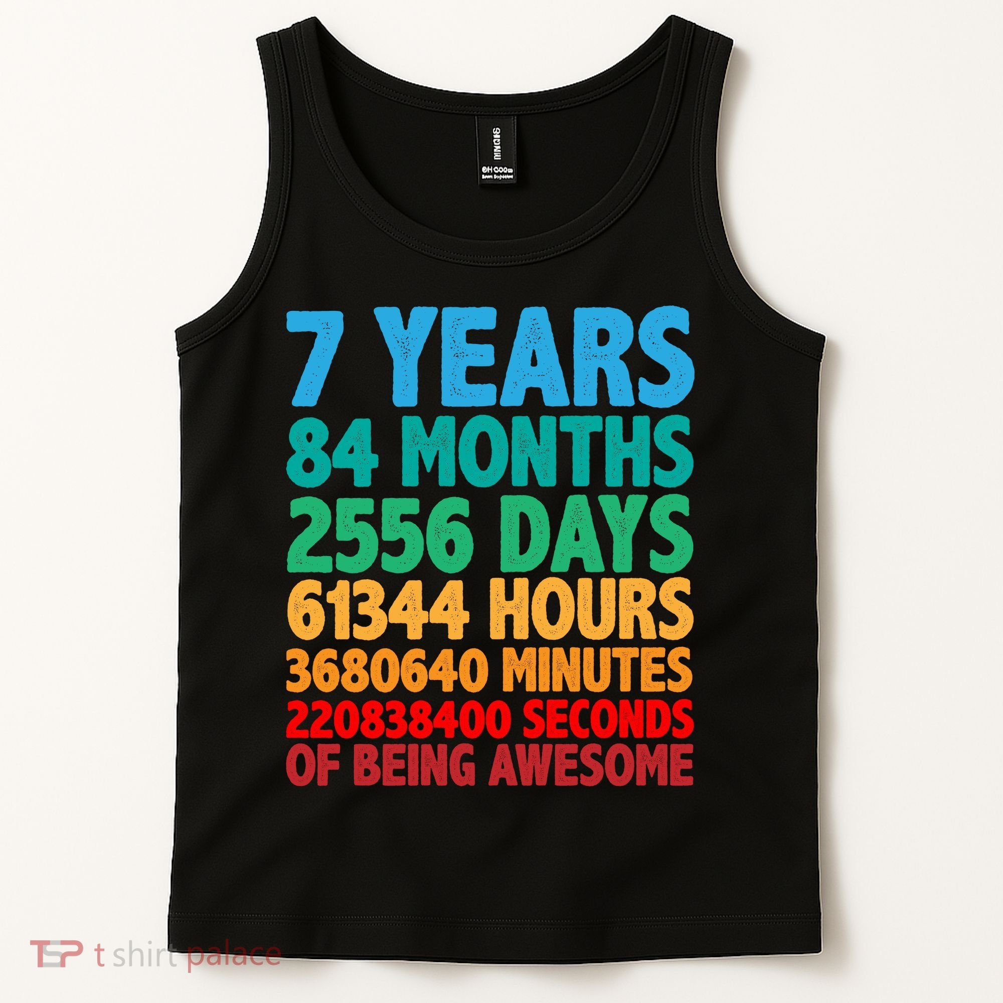 Funny Seven Years Old 7th Birthday Tank Top