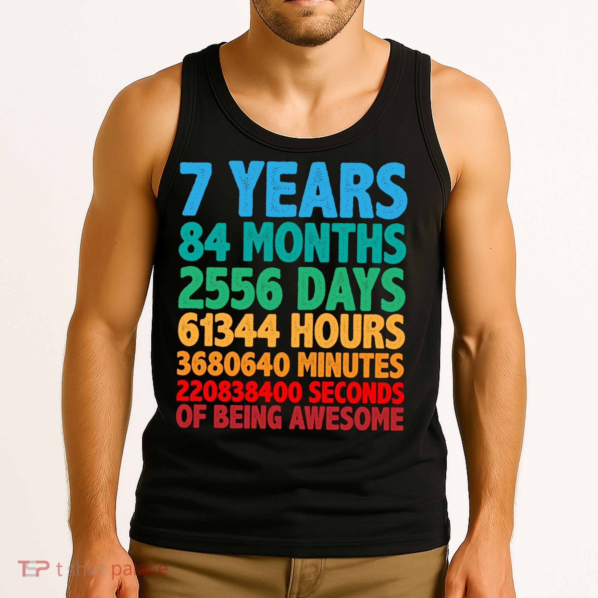 Funny Seven Years Old 7th Birthday Tank Top