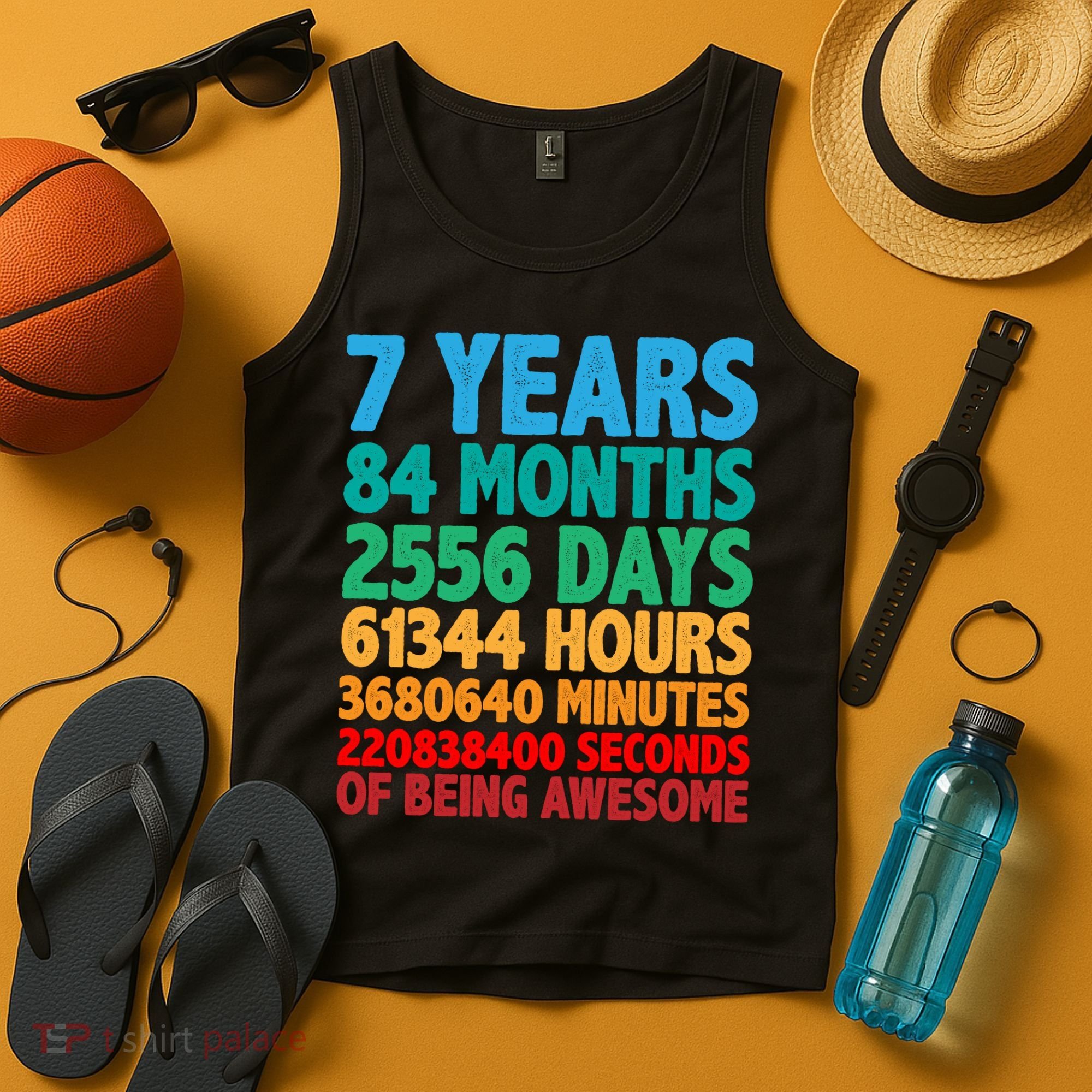 Funny Seven Years Old 7th Birthday Tank Top