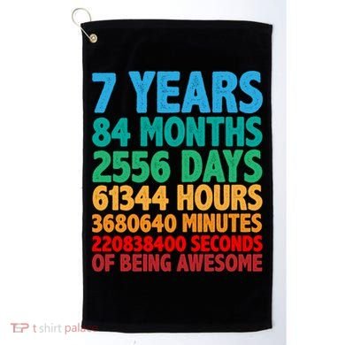Funny Seven Years Old 7th Birthday Golf Towel
