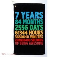 Funny Seven Years Old 7th Birthday Golf Towel thumb 0