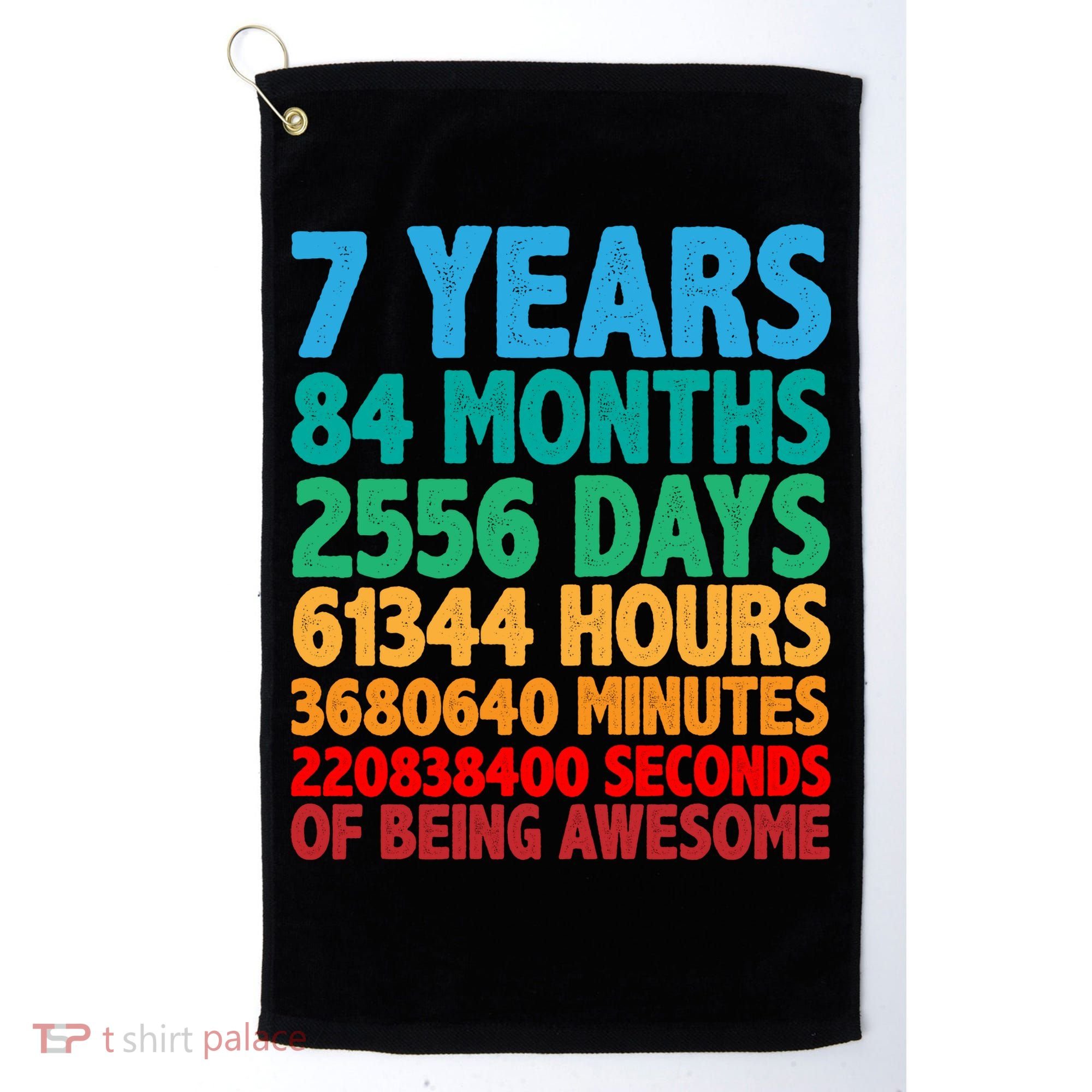 Funny Seven Years Old 7th Birthday Golf Towel