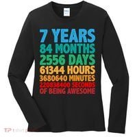 Funny Seven Years Old 7th Birthday Women's Long Sleeve Shirt thumb 0