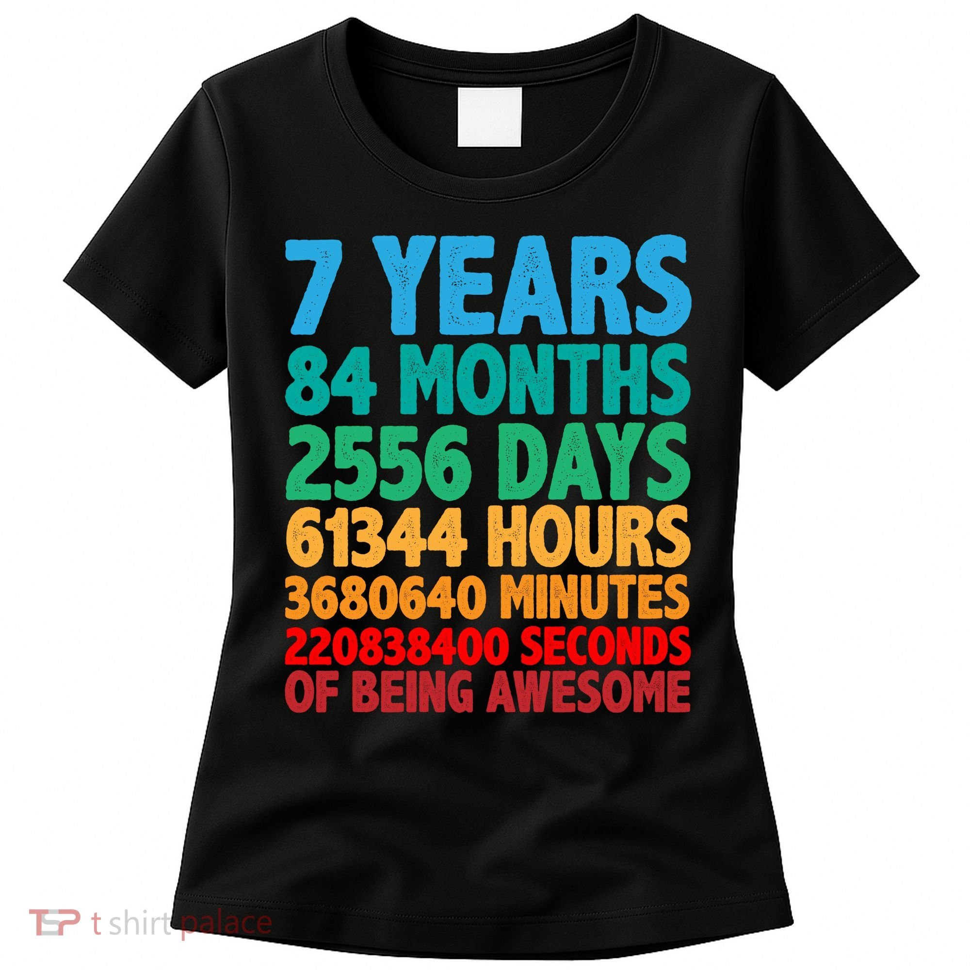 Funny Seven Years Old 7th Birthday Women's T-Shirt