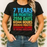 Funny Seven Years Old 7th Birthday Women's T-Shirt thumb 2