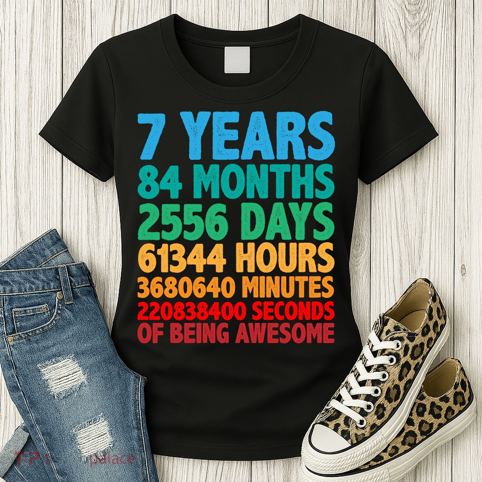 Funny Seven Years Old 7th Birthday Women's T-Shirt