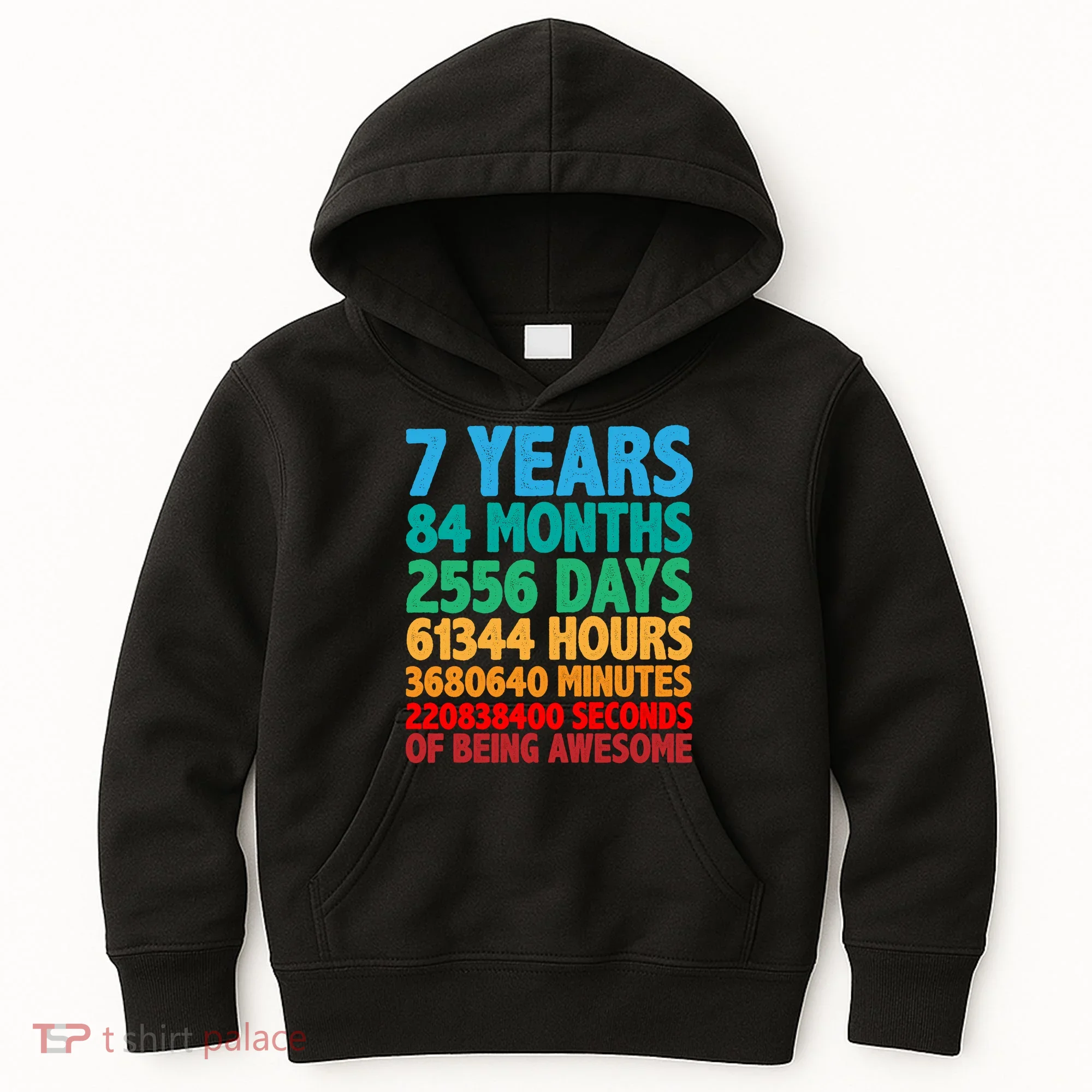 Funny Seven Years Old 7th Birthday Kids Hoodie