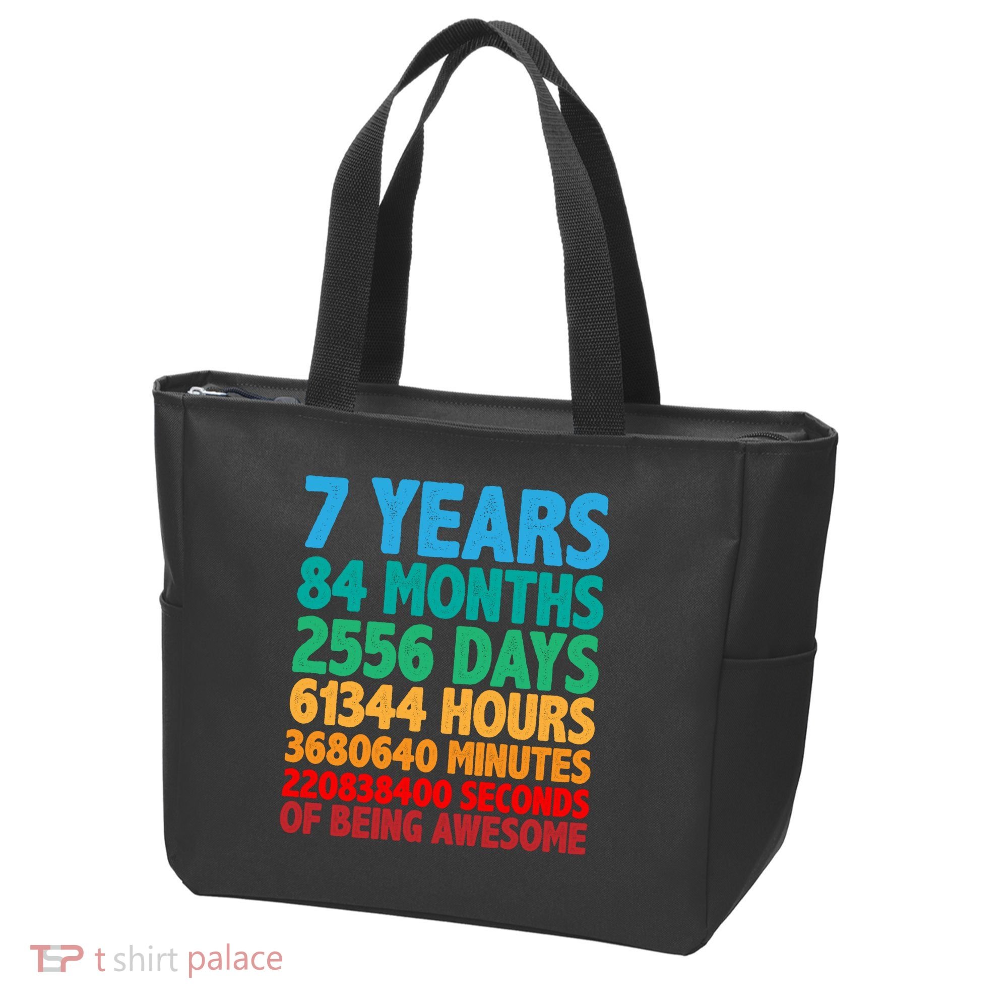 Funny Seven Years Old 7th Birthday Tote Bag