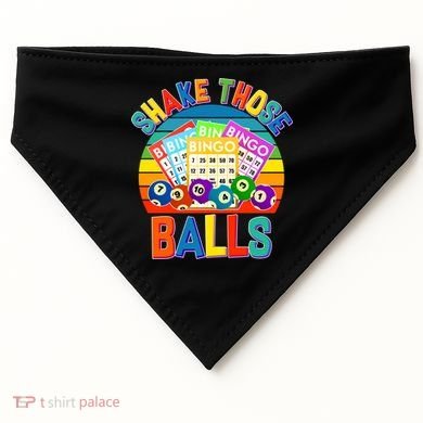 Funny Shake Those Balls Bingo USA-Made Doggie Bandana